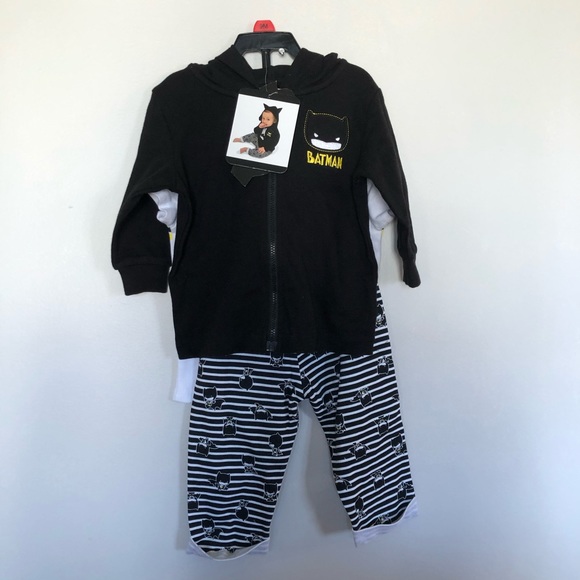 Justice League | Kid's 3 Piece Batman Clothing Set | Black | Various Sizes - Picture 1 of 3